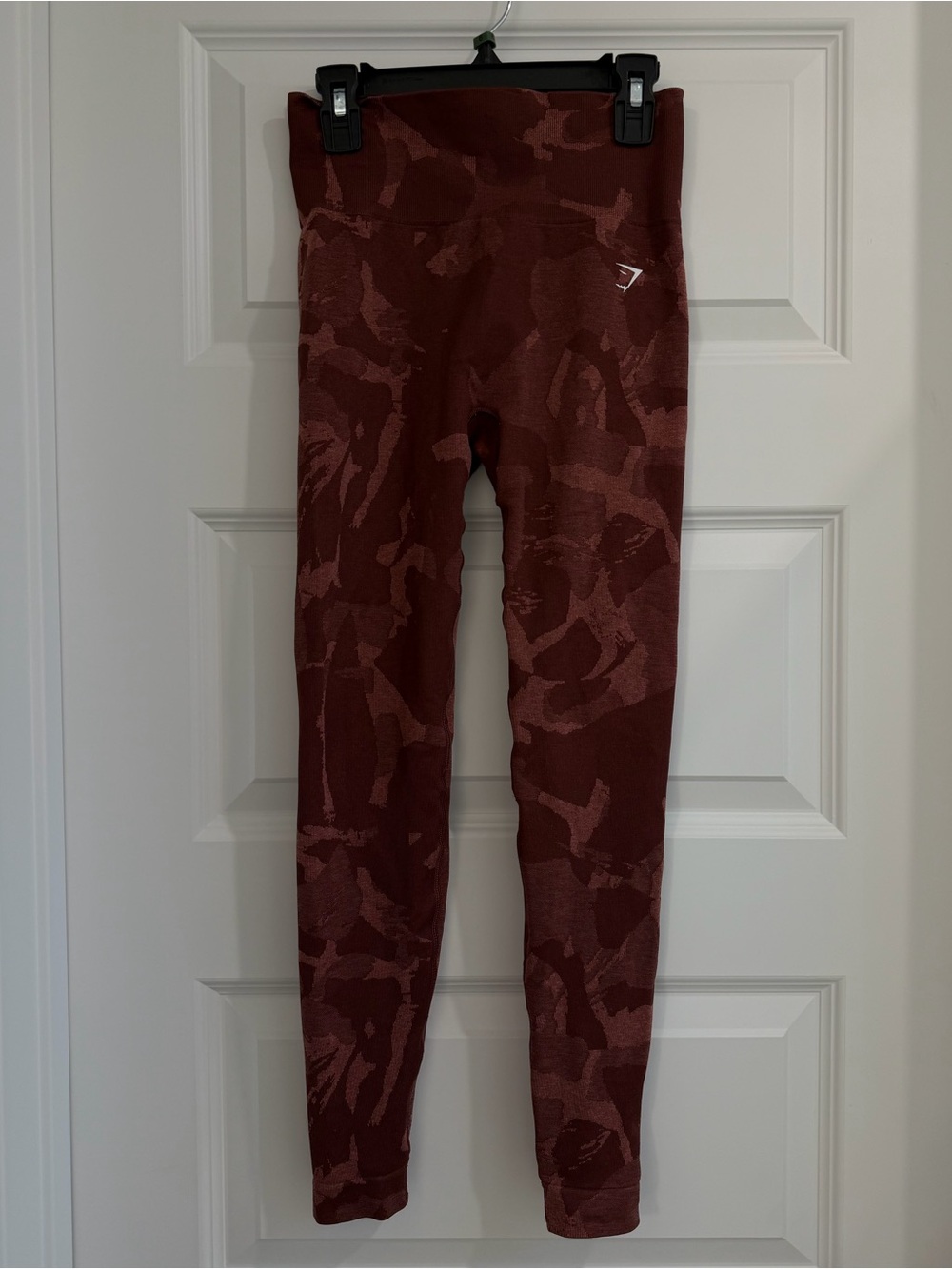 Gymshark Burgundy Camo Seamless Leggings